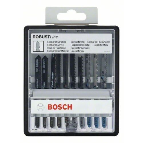  Stichsägeblätter 10-teilige MultiMaterial Stichsägeblatt-Sets Robust Line mit T-Schaft Bosch 10-tlg. Stichsägeblatt-Set, Robust Line, Speciality Materials, T-Schaft, für Stichsägen 12374314