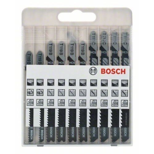  Stichsägeblätter 10-teilige Holzstichsägeblatt-Sets Basic for Wood mit T-Schaft Bosch 10-tlg. Stichsägeblatt-Set Basic for Wood, für Stichsägen 12374322