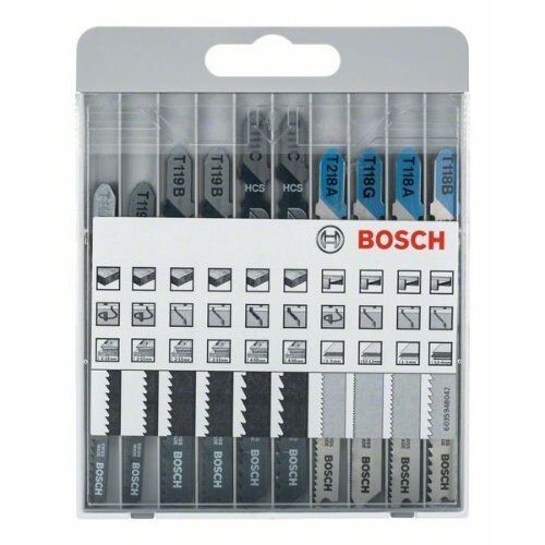  Stichsägeblätter 10-teilige Basic for Wood and Metal Stichsägeblatt-Sets mit T-Schaft Bosch 10-tlg. Stichsägeblatt-Set Basic for Metal and Wood, für Stichsägen 12374324