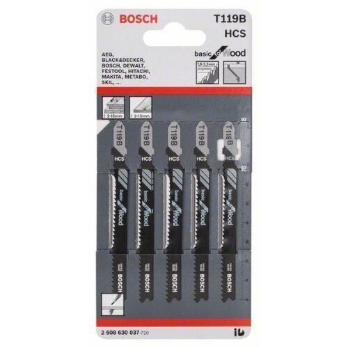  T 119 B Basic for Wood Stichsägeblätter Bosch Stichsägeblatt T 119 B, für Stichsägen 12374254
