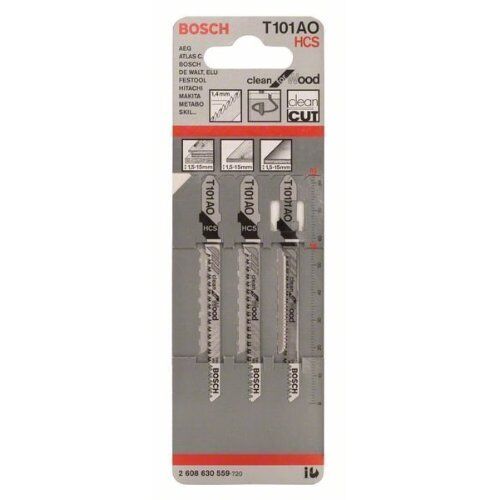  T 101 AO Clean for Wood Stichsägeblätter Bosch Stichsägeblatt T 101 AO, für Stichsägen 12374277