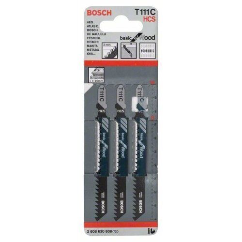  T 111 C Basic for Wood Stichsägeblätter Bosch Stichsägeblatt T 111 C, für Stichsägen 12374250