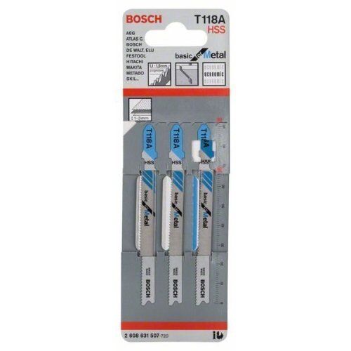 T 118 A Basic for Metal Stichsägeblätter Bosch Stichsägeblatt T 118 A, für Stichsägen 12374281
