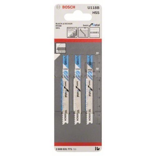  U 118 B Basic for Metal Stichsägeblätter Bosch Stichsägeblatt U 118 B, für Stichsägen 12374306