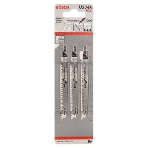  U 234 X Progressor for Wood Stichsägeblätter Bosch Stichsägeblatt U 234 X, für Stichsägen 12374301