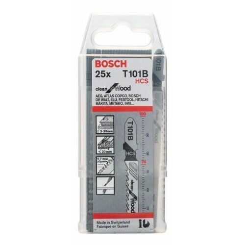  T 101 B Clean for Wood Stichsägeblätter Bosch Stichsägeblatt T 101 B, für Stichsägen 12374266