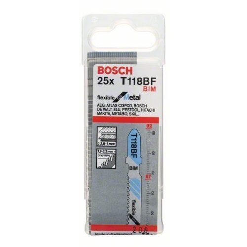  T 118 BF Flexible for Metal Stichsägeblätter Bosch Stichsägeblatt T 118 BF, für Stichsägen 12374201