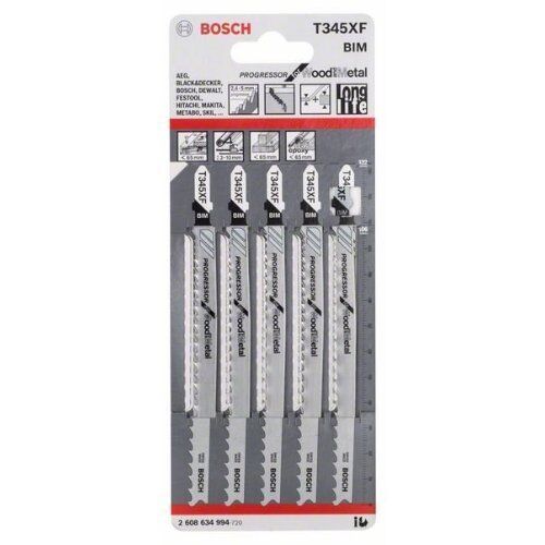  T 345 XF Progressor for Wood and Metal Stichsägeblätter Bosch Stichsägeblatt T 345 XF, für Stichsägen 12374220