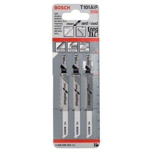  T 101 AIF Stichsägeblätter Clean for Hardwood Bosch Stichsägeblatt T 101 AIF, für Stichsägen 12374166