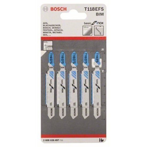  T 118 EFS Basic for Inox Stichsägeblätter Bosch Stichsägeblatt T 118 EFS, für Stichsägen 12374210