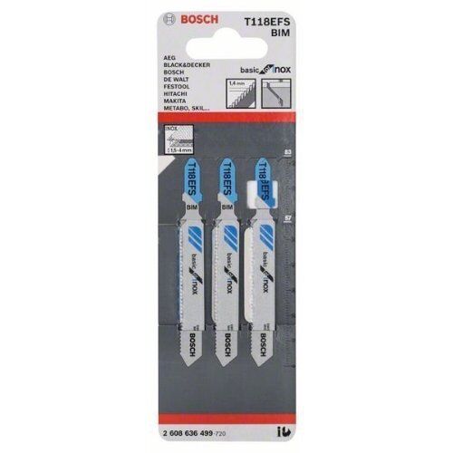  T 118 EFS Basic for Inox Stichsägeblätter Bosch Stichsägeblatt T 118 EFS, für Stichsägen 12374209