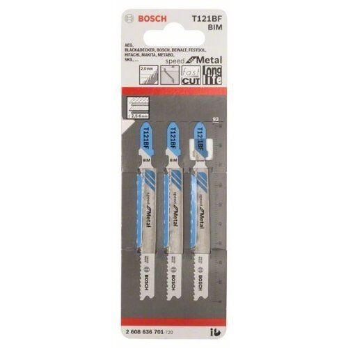  T 121 BF Speed for Metal Stichsägeblätter Bosch Stichsägeblatt T 121 BF, für Stichsägen 12374184