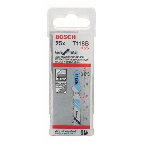  T 118 B Basic for Metal Stichsägeblätter Bosch Stichsägeblatt T 118 B, für Stichsägen 12374287