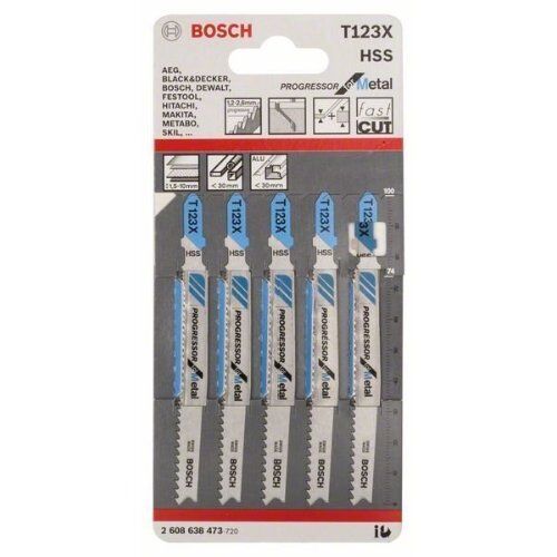  T 123 XF Progressor for Metal Stichsägeblätter Bosch Stichsägeblatt T 123 XF, für Stichsägen 12374191