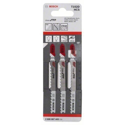  T 102 D Clean for PP Stichsägeblätter Bosch Stichsägeblatt T 102 D, für Stichsägen 12374231