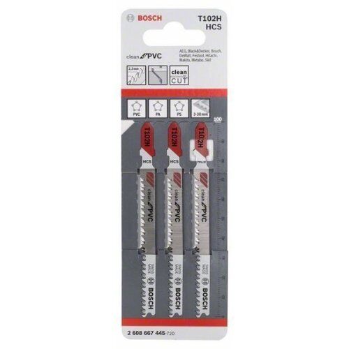  T 102 H Clean for PVC Stichsägeblätter Bosch Stichsägeblatt T 102 H, für Stichsägen 12374226