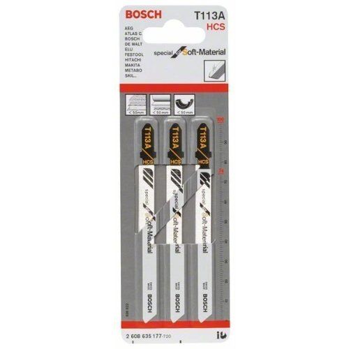  T 113 A Special for Soft Material Stichsägeblätter Bosch Stichsägeblatt T 113 A, für Stichsägen 12374238