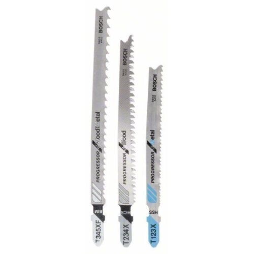  Stichsägeblätter 3-teilige Mixed Sets Progressor for Wood and Metal mit T-Schaft Bosch 3-tlg. Stichsägeblatt-Set, T-Schaft, Progressor for Wood and Metal, für Stichsägen 12374327