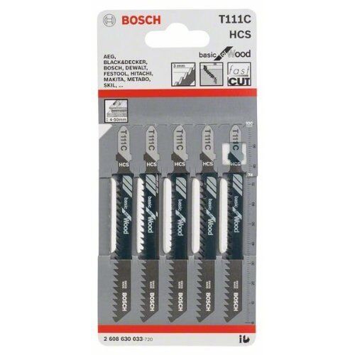  T 111 C Basic for Wood Stichsägeblätter Bosch Stichsägeblatt T 111 C, für Stichsägen 12374251