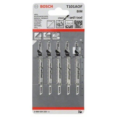  T 101 AOF Stichsägeblätter Clean for Hardwood Bosch Stichsägeblatt T 101 AOF, für Stichsägen 12374175