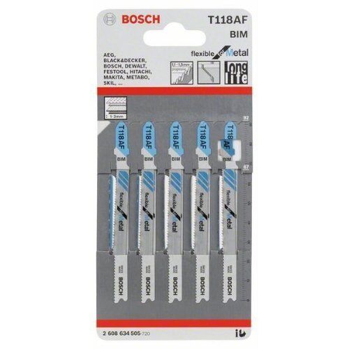  T 118 AF Flexible for Metal Stichsägeblätter Bosch Stichsägeblatt T 118 AF, für Stichsägen 12374198