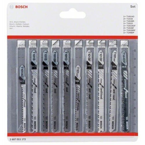  Stichsägeblätter 10-teilige Stichsägeblatt-Sets Clean Precision mit T-Schaft Bosch 10-tlg. Stichsägeblatt-Set Clean Cutting, T-Schaft, für Stichsägen 12374334
