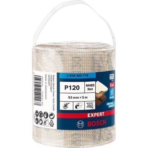  Für Exzenterschleifer EXPERT M480 Netzstruktur-Schleifrollen Bosch EXPERT M480 Schleifnetzrolle, 93 mm, 5 m, G 120, für Handschleifen 12375357