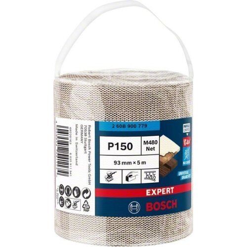  Für Exzenterschleifer EXPERT M480 Netzstruktur-Schleifrollen Bosch EXPERT M480 Schleifnetzrolle, 93 mm, 5 m, G 150, für Handschleifen 12375350