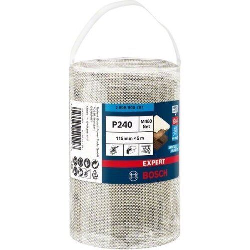  Für Exzenterschleifer EXPERT M480 Netzstruktur-Schleifrollen Bosch EXPERT M480 Schleifnetzrolle, 115 mm, 5 m, G 240, für Handschleifen 12375362