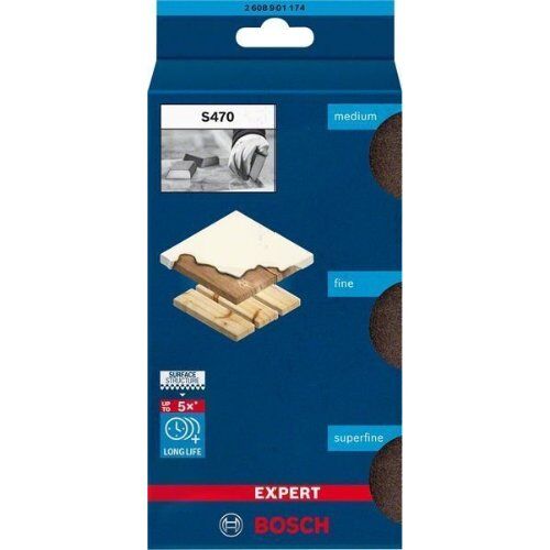  EXPERT S470 Kombi Schleifschwämme Bosch EXPERT S470 Combi Block, 69 x 97 x 26 mm, M, F, SF, 3-tlg., für Handschleifen 12375191