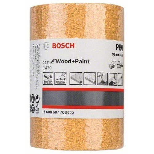  Für Exzenterschleifer C470 Best for Wood and Paint Schleifpapierrollen zum Handschleifen Bosch Schleifrolle Papier C470, für Handschleifen 12375431