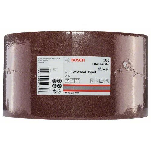  Für Exzenterschleifer J450 Expert for Wood Schleifblattrollen für das Handschleifen Bosch J450 Expert for Wood and Paint, 115 mm x 50 m, G180, für Handschleifen 12375459