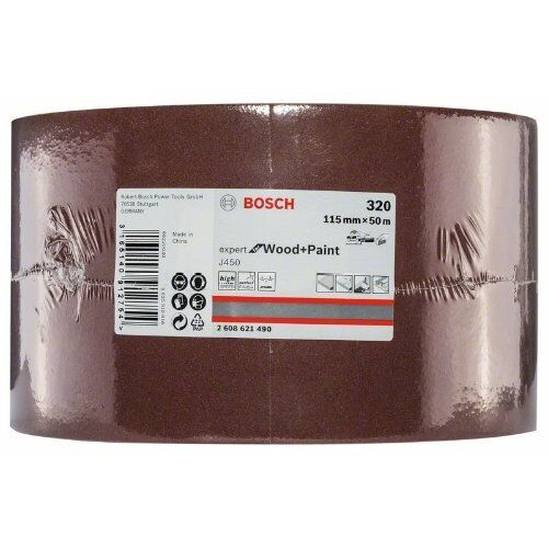  Für Exzenterschleifer J450 Expert for Wood Schleifblattrollen für das Handschleifen Bosch J450 Expert for Wood and Paint, 115 mm x 50 m, G320, für Handschleifen 12375466