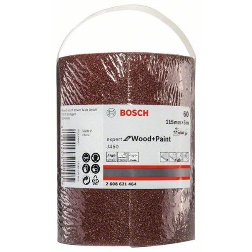  Für Exzenterschleifer J450 Expert for Wood Schleifblattrollen für das Handschleifen Bosch J450 Expert for Wood and Paint, 115 mm x 5 m, G60, für Handschleifen 12375454