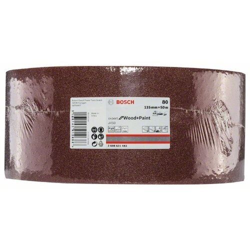  Für Exzenterschleifer J450 Expert for Wood Schleifblattrollen für das Handschleifen Bosch J450 Expert for Wood and Paint, 115 mm x 50 m, G80, für Handschleifen 12375463