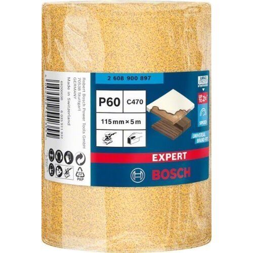  Für Exzenterschleifer EXPERT C470 Schleifpapierrollen zum Handschleifen Bosch EXPERT C470 Schleifpapierrolle zum Handschleifen, 115 mm, 5 m, G 60, für Handschleifen 12375413