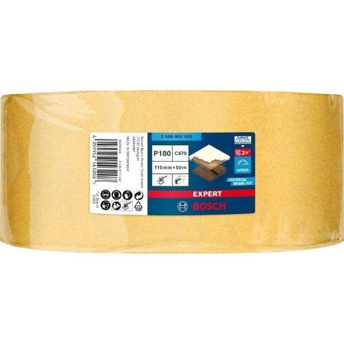  Für Exzenterschleifer EXPERT C470 Schleifpapierrollen zum Handschleifen Bosch EXPERT C470 Schleifpapierrolle zum Handschleifen, 115 mm x 50 m, G 180, für Handschleifen 12375411
