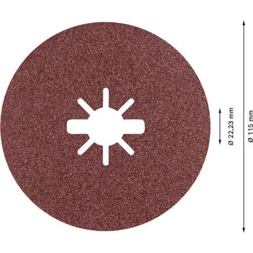  EXPERT R781 Prisma Ceramic X-LOCK Fiberscheiben Bosch EXPERT R781 Prisma Ceramic Fiberscheibe, X-LOCK, 115 mm, 22,23 mm, G 80, 5-tlg., für kleine Winkelschleifer 12375785