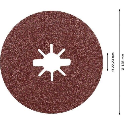  EXPERT R781 Prisma Ceramic X-LOCK Fiberscheiben Bosch EXPERT R781 Prisma Ceramic X-LOCK Fiberscheibe, 125 mm, 22,23 mm, G 60, für kleine Winkelschleifer 12375786