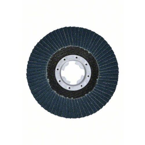  X571 Best for Metal X-LOCK Fächerschleifscheiben, abgewinkelte Ausführung Bosch X-LOCK Fächerschleifscheibe, abgewinkelte Ausführung, Fibertragplatte, Ø115 mm, K 40, X571, Best for Metal, 1 Stück, für kleine Winkelschleifer 12375953
