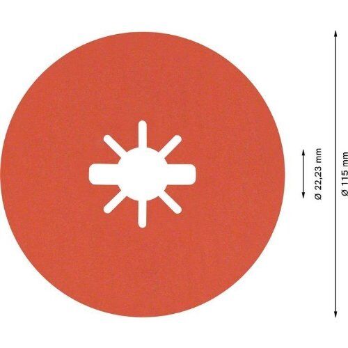  EXPERT R782 Prisma Ceramic X-LOCK Fiberscheiben Bosch EXPERT R782 Prisma Ceramic Fiberscheibe, X-LOCK, 115 mm, 22,23 mm, G 60, 5-tlg., für kleine Winkelschleifer 12375806