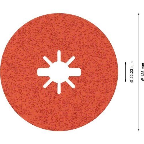  EXPERT R782 Prisma Ceramic X-LOCK Fiberscheiben Bosch EXPERT R782 Prisma Ceramic Fiberscheibe, X-LOCK, 125 mm, 22,23 mm, G 36, 5-tlg., für kleine Winkelschleifer 12375804