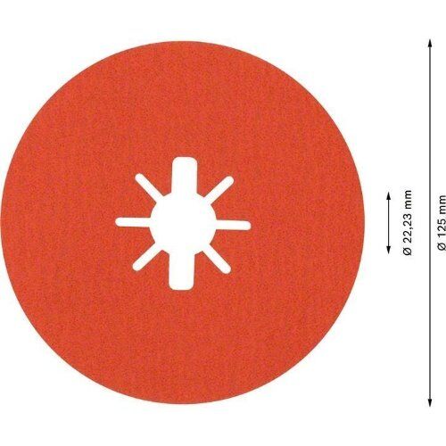  EXPERT R782 Prisma Ceramic X-LOCK Fiberscheiben Bosch EXPERT R782 Prisma Ceramic Fiberscheibe, X-LOCK, 125 mm, 22,23 mm, G 80, 5-tlg., für kleine Winkelschleifer 12375802