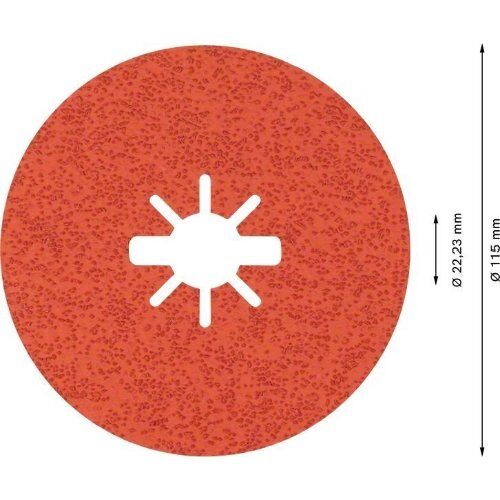  EXPERT R782 Prisma Ceramic X-LOCK Fiberscheiben Bosch EXPERT R782 Prisma Ceramic X-LOCK Fiberscheibe, 115 mm, 22,23 mm, G 36, für kleine Winkelschleifer 12375800