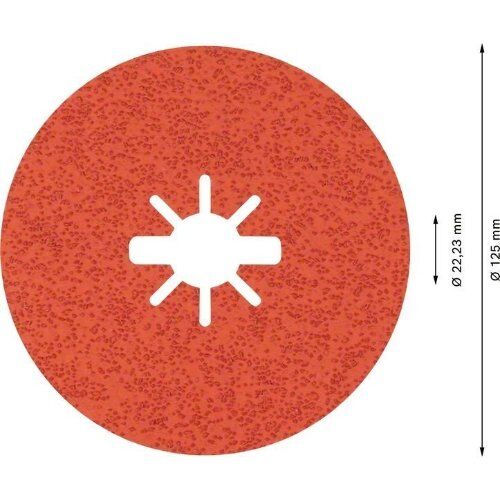  EXPERT R782 Prisma Ceramic X-LOCK Fiberscheiben Bosch EXPERT R782 Prisma Ceramic X-LOCK Fiberscheibe, 125 mm, 22,23 mm, G 36, für kleine Winkelschleifer 12375795