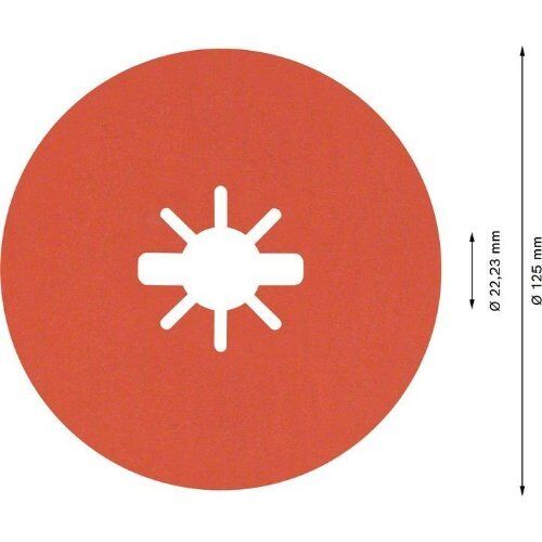  EXPERT R782 Prisma Ceramic X-LOCK Fiberscheiben Bosch EXPERT R782 Prisma Ceramic X-LOCK Fiberscheibe, 125 mm, 22,23 mm, G 120, für kleine Winkelschleifer 12375794