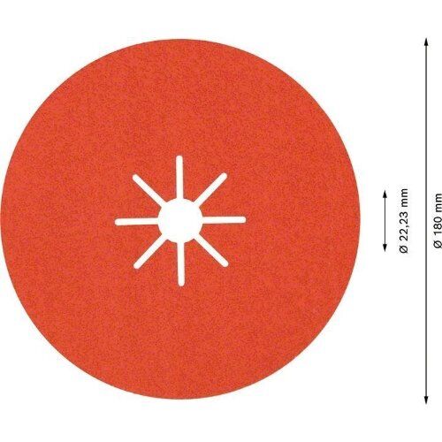  EXPERT R782 Prisma Ceramic Fiberscheiben Bosch EXPERT R782 Prisma Ceramic Fiberscheibe, 180 mm, 22,23 mm, G 60, für große Winkelschleifer mit Spannmutter 12375812