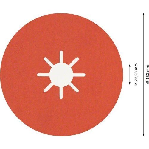  EXPERT R782 Prisma Ceramic Fiberscheiben Bosch EXPERT R782 Prisma Ceramic Fiberscheibe, 180 mm, 22,23 mm, G 120, für große Winkelschleifer mit Spannmutter 12375813