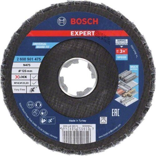  EXPERT N475 Surface Conditioning Material X-LOCK Fächerschleifscheiben Bosch EXPERT N475 SCM X-LOCK Scheibe, 125 mm, sehr fein, für kleine Winkelschleifer 12375827