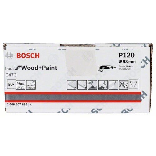  C470 Best for Wood and Paint Schleifpapier für Deltaschleifer und Multifunktionswerkzeuge Bosch Schleifblatt C470, 50er-Pack, für Deltaschleifer 12376169